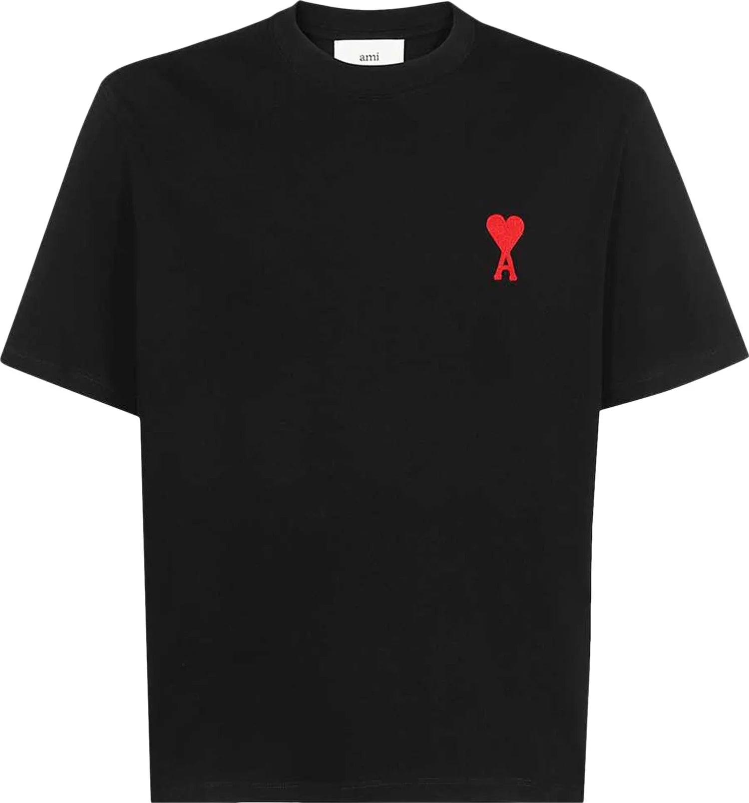Ami Tonal De Coeur T-Shirt 'Black/Red' Clothing