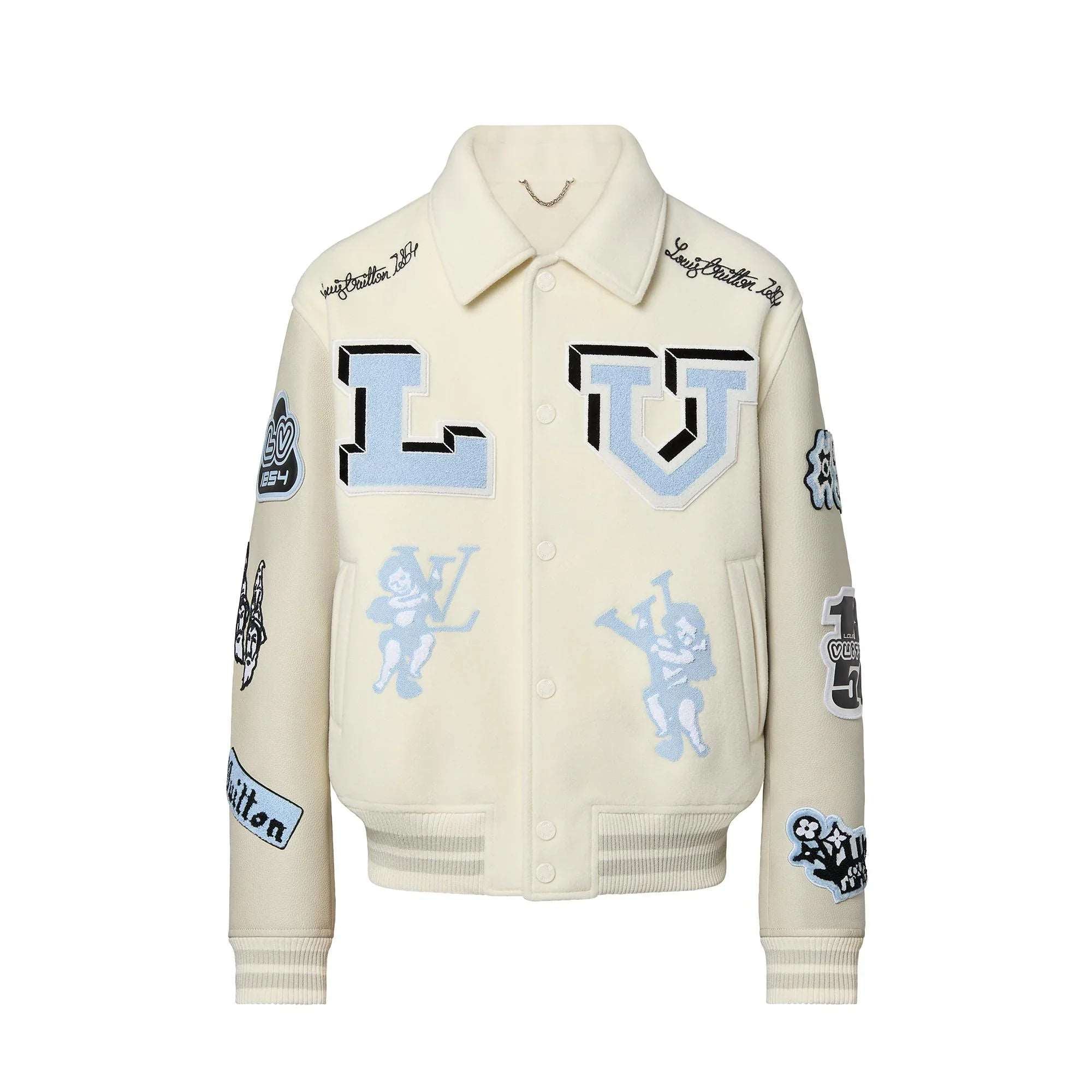 Louis Vuitton Multi-Patches Mixed Leather Varsity Blouson Clothing Kickbox Sa