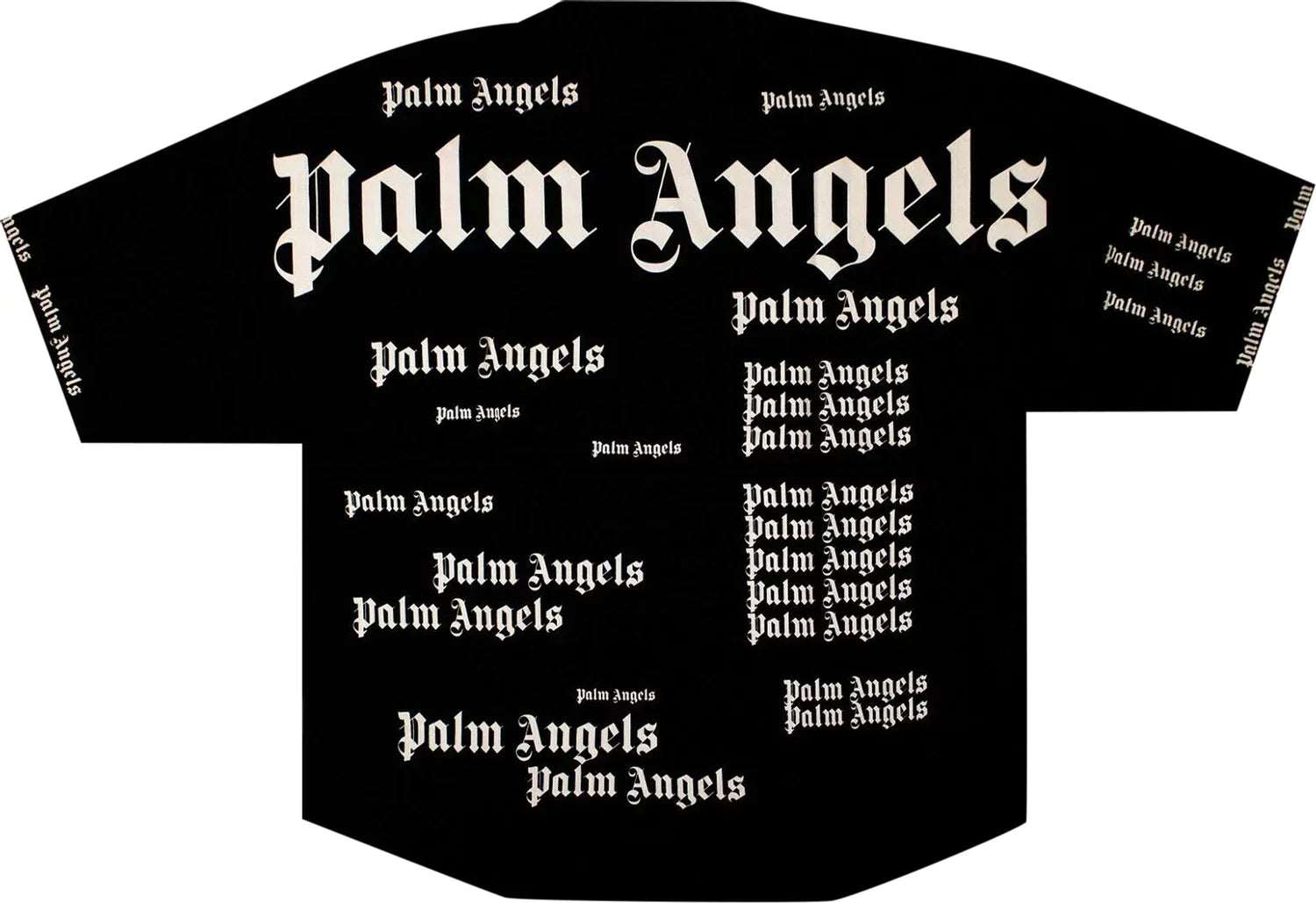 Palm Angels Multi Logo Short-Sleeve T-Shirt 'Black' Clothing Kickbox Sa