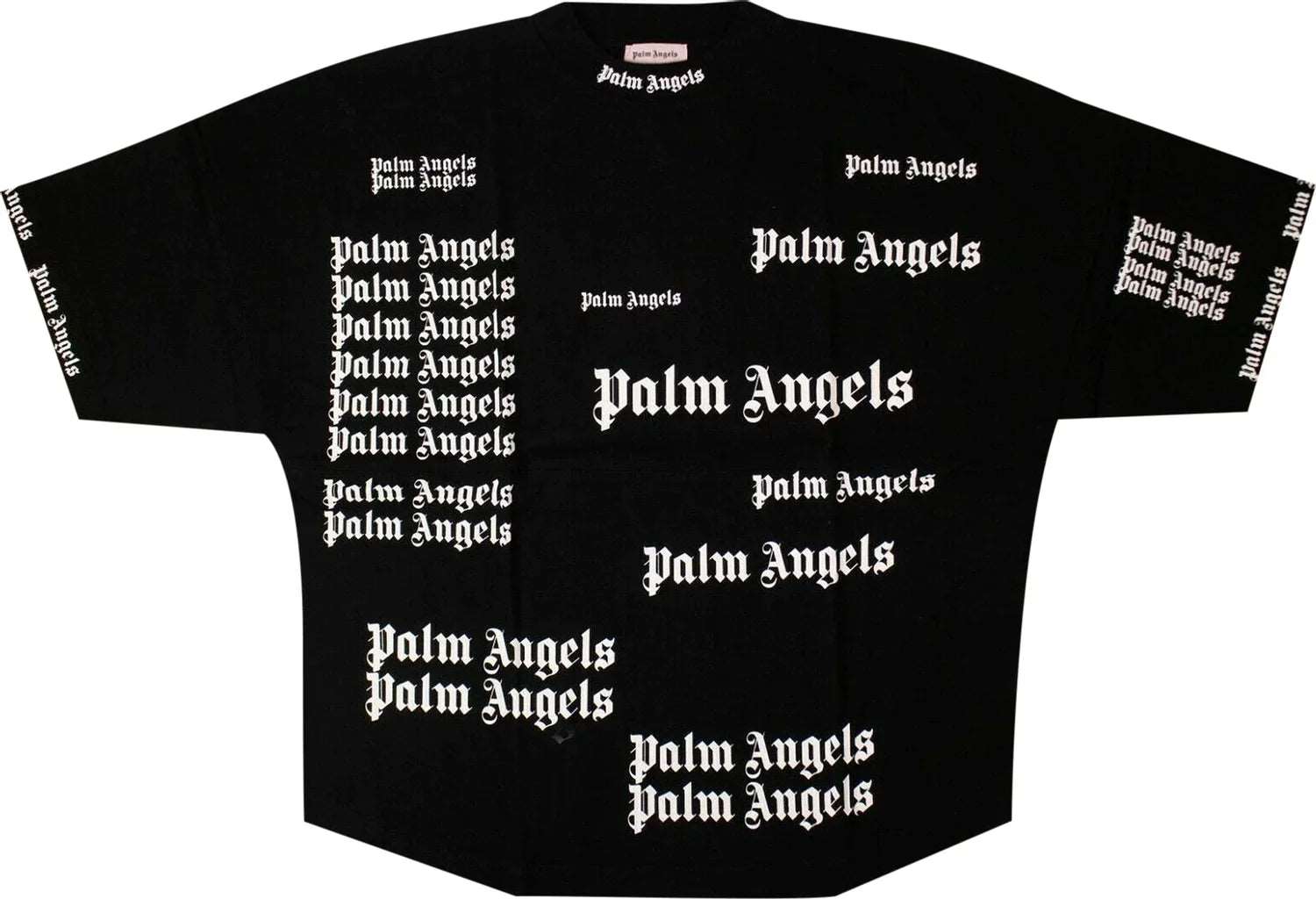 Palm Angels Multi Logo Short-Sleeve T-Shirt 'Black' Clothing Kickbox Sa